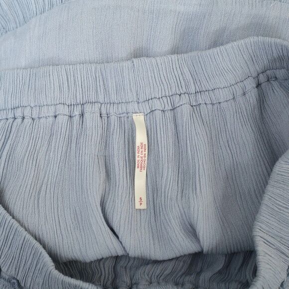 Free People Free-est Vienna Midi Skirt Tiered Asymmetrical Ruffle Blue S 282988 - Picture 7 of 8